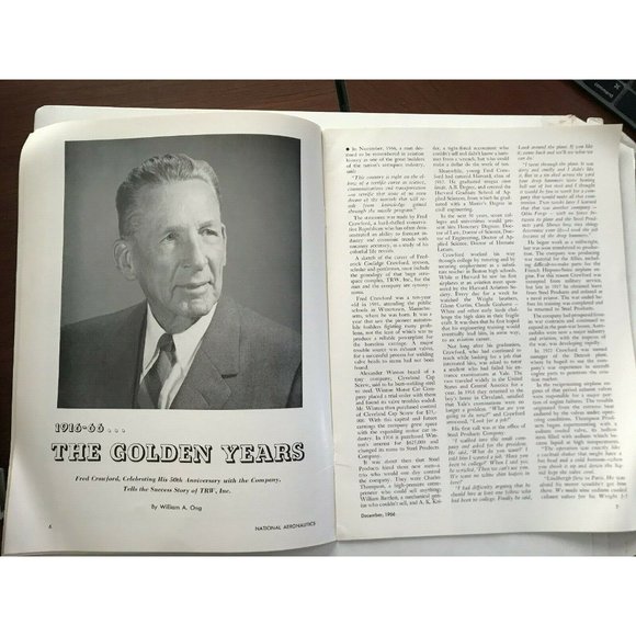 National Aeronautics Magazine Frederick C Crawford Flight Dec 1966 - Picture 6 of 12